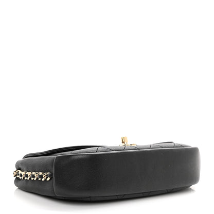 Chanel Goatskin Stitched Casual Trip Single Flap Black 7 of 19