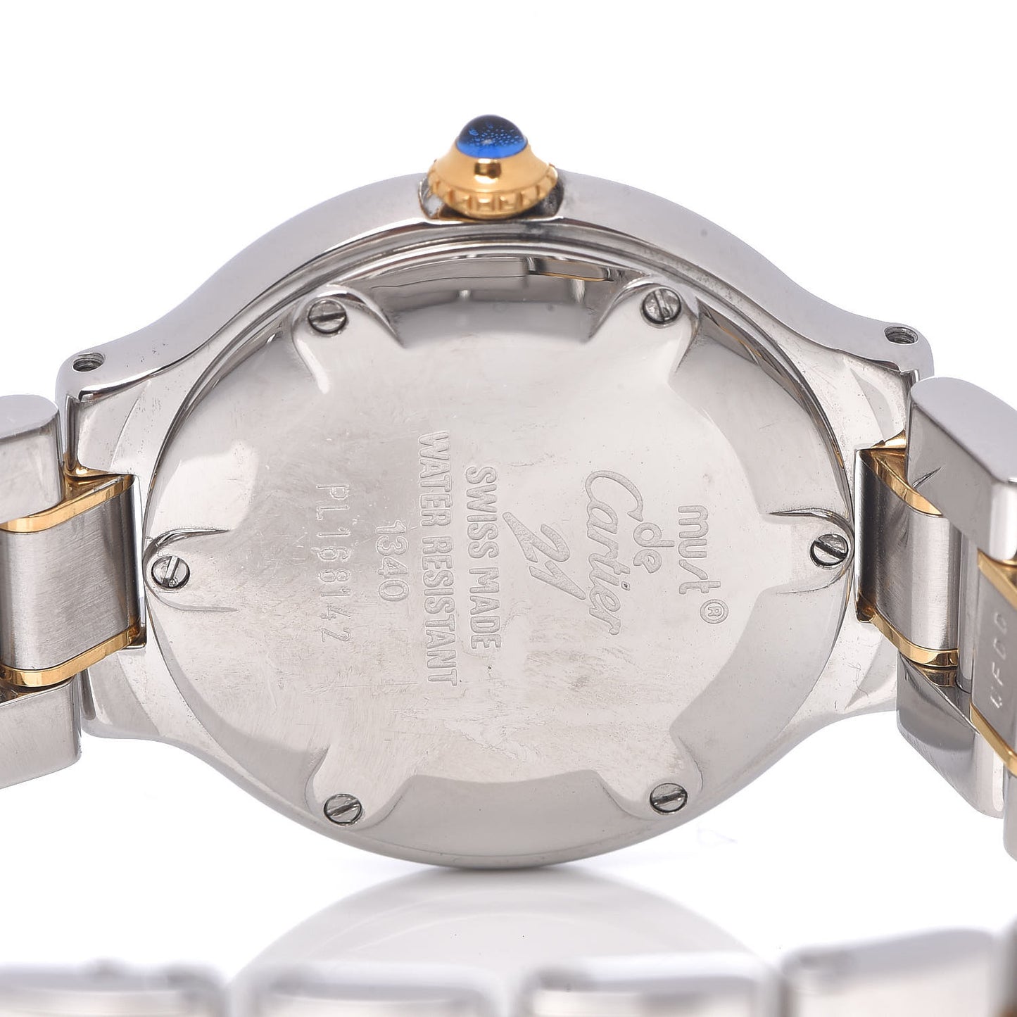Stainless Steel 18K Yellow Gold 28mm Must De 21 Quartz Watch