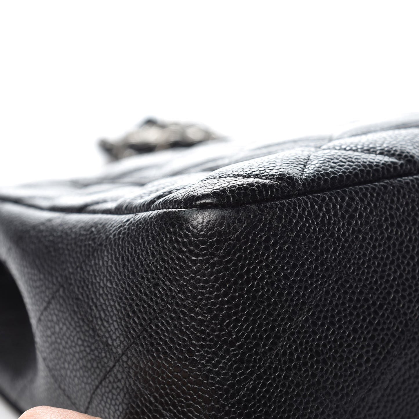 Caviar Quilted Jumbo Single Flap Black