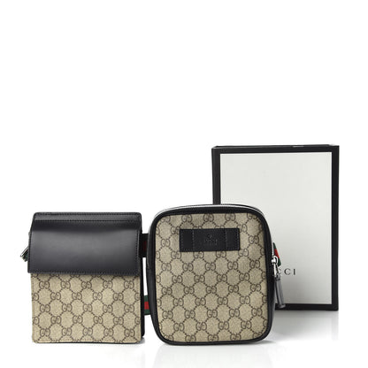 Gucci GG Supreme Monogram Web Belt Bag Black 15 of 15