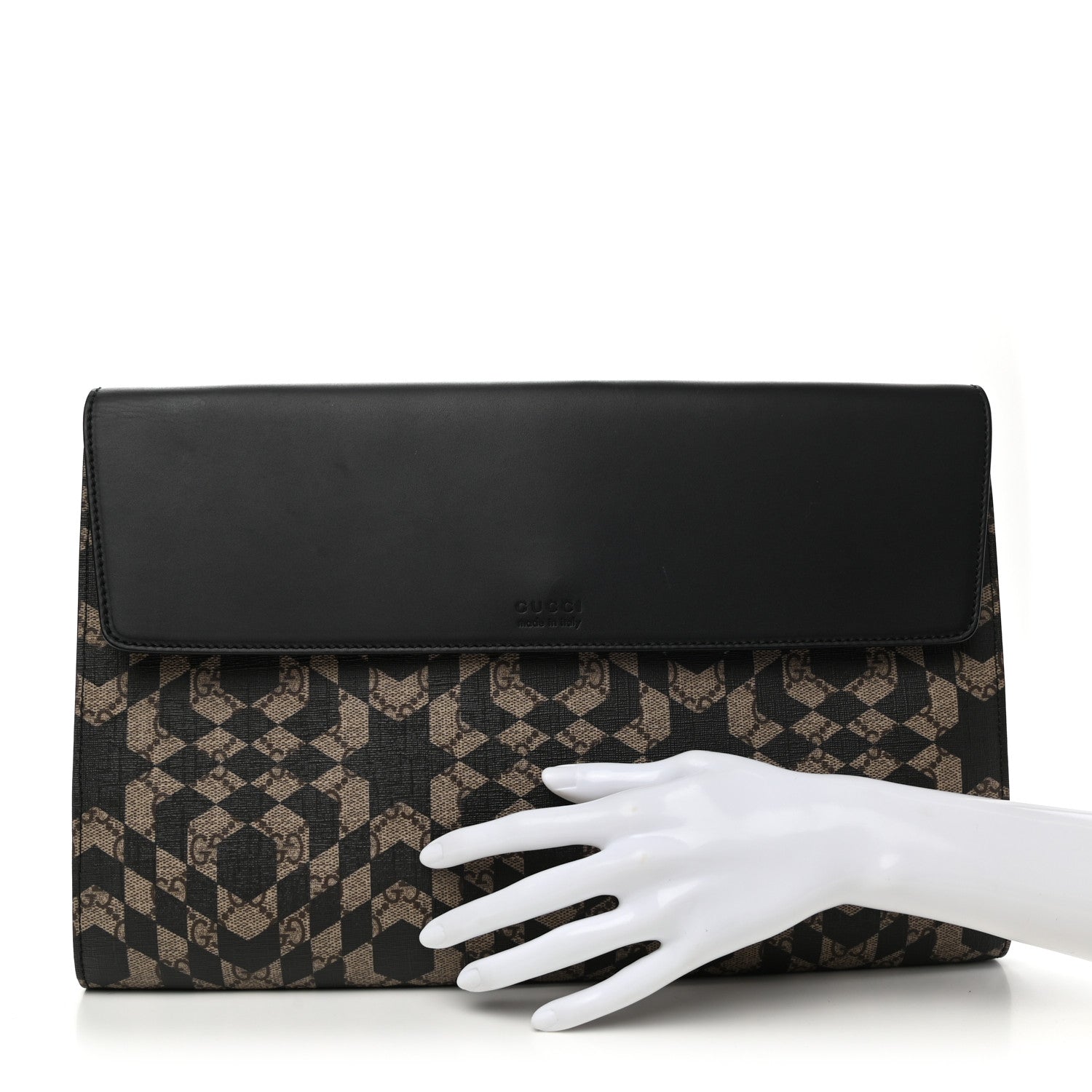 Gucci GG Supreme Monogram Caleido Print Clutch Black 2 of 9