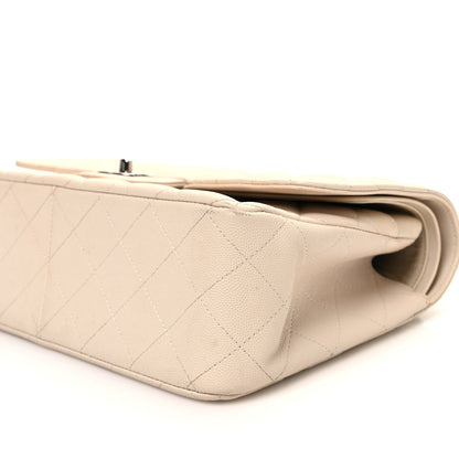 Chanel Caviar Quilted Jumbo Double Flap Ivory 10 of 15