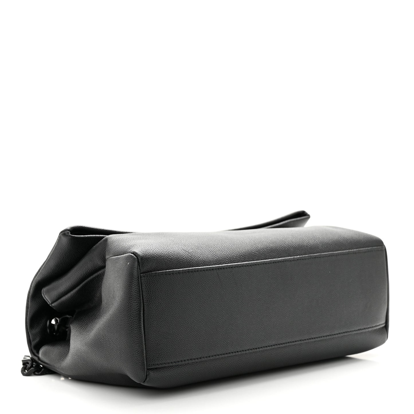 Grain De Poudre Medium West Hollywood Monogram Fold-Over Black