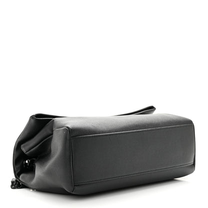 Saint Laurent Grain De Poudre Medium West Hollywood Monogram Fold-Over Black 4 of 11