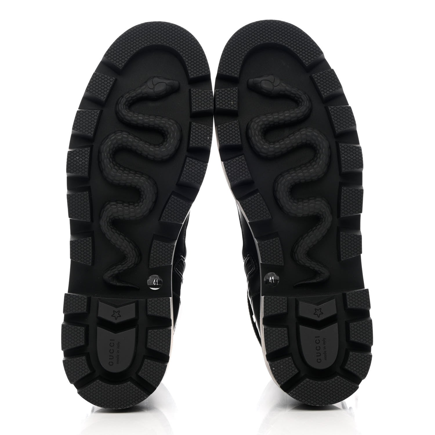 Gucci Nappa Frances GG Matelasse Platform Combat Boots 41 Black 5 of 13