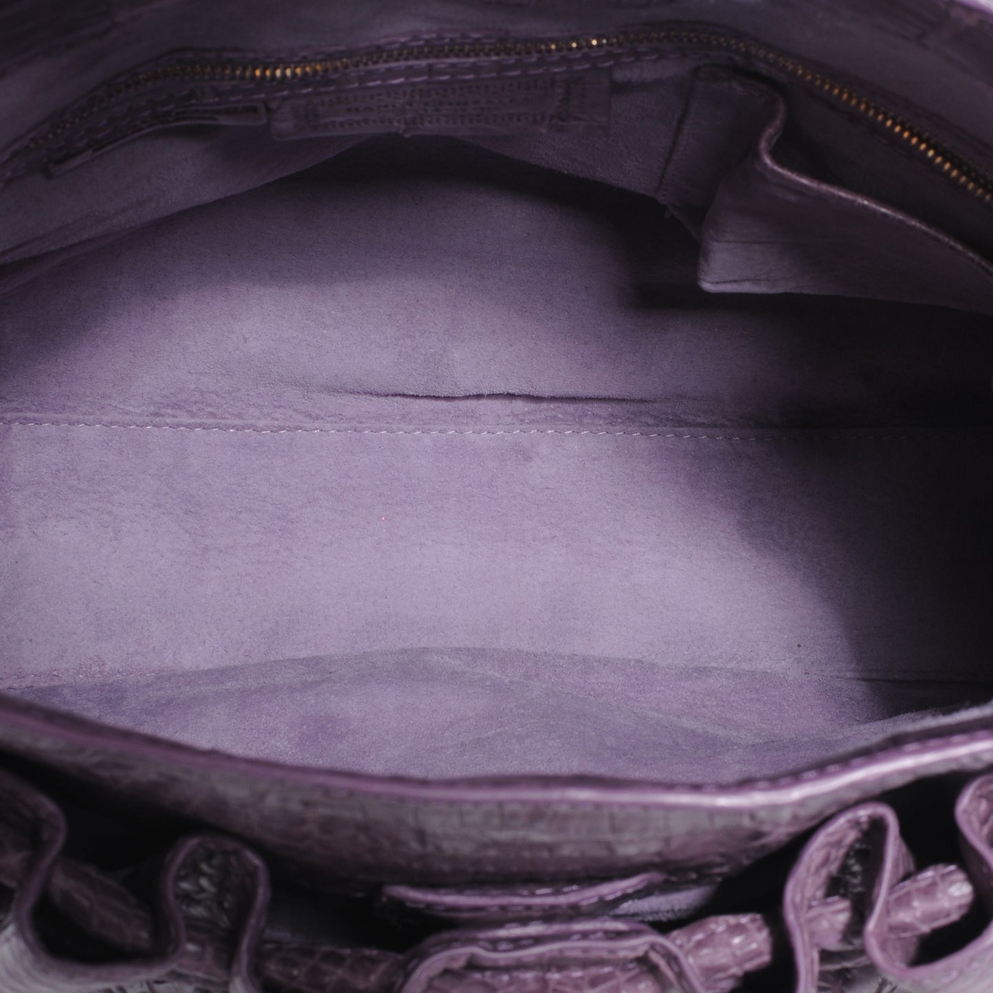 Crocodile Satchel Purple