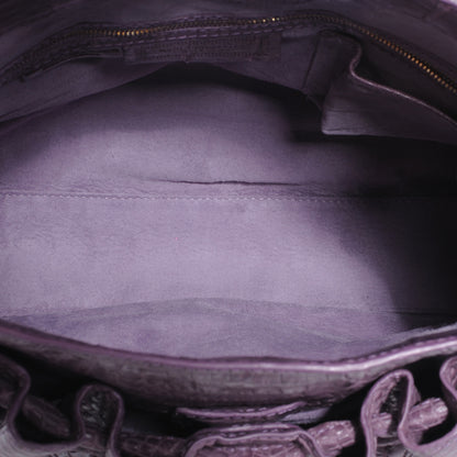 Nancy Gonzalez Crocodile Satchel Purple 5 of 7
