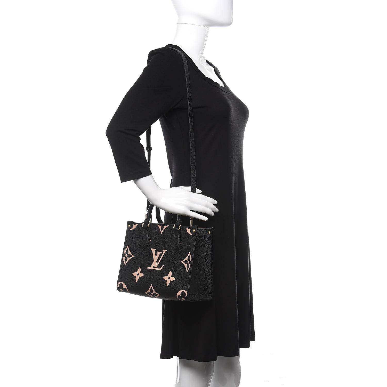 Louis Vuitton Empreinte Monogram Giant Onthego PM Black Beige 2 of 10