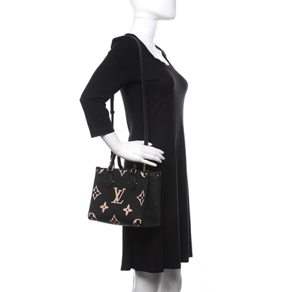 Louis Vuitton Empreinte Monogram Giant Onthego PM Black Beige 2 of 10