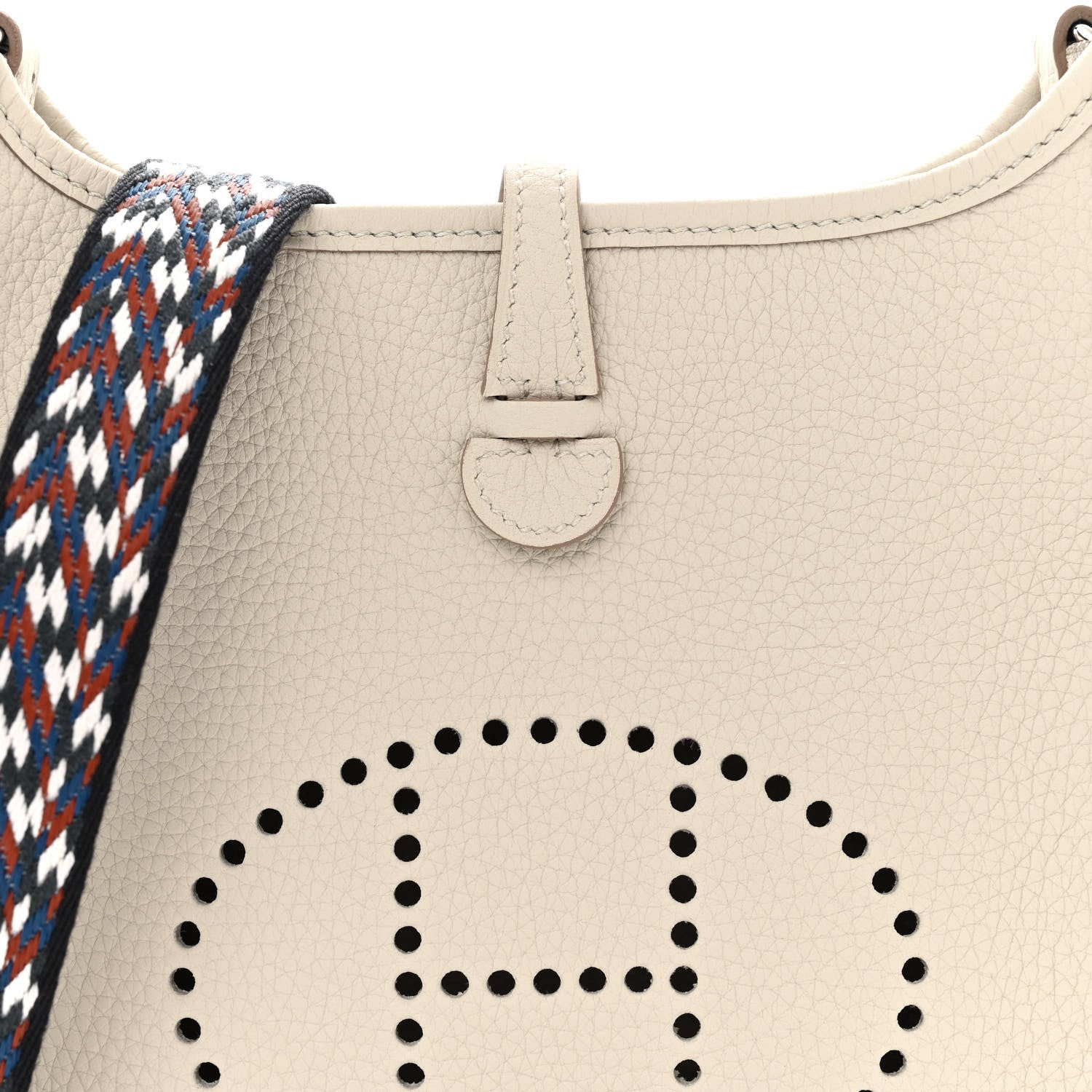 Hermes Taurillon Clemence Zigzag Evelyne TPM Beton Black White Deep Bleu 8 of 11