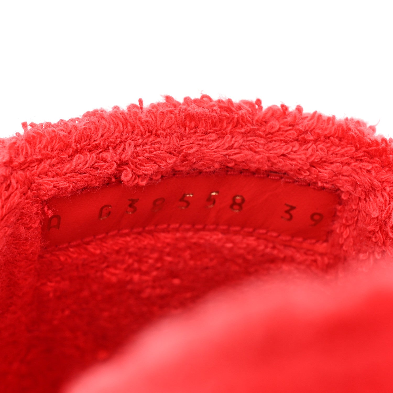 Chanel Terry CC Flat Mules Sandals 39 Dark Red Orange 8 of 8