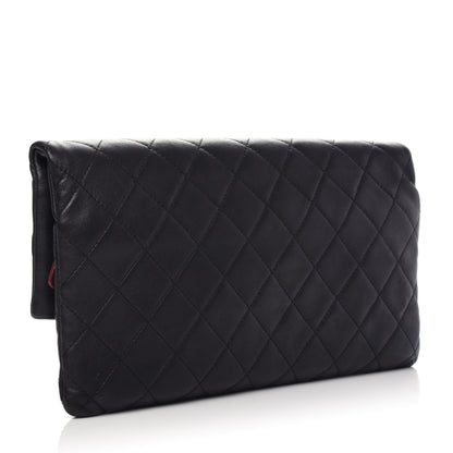 Chanel Lambskin Quilted CC Beauty Clutch Black 2 of 9