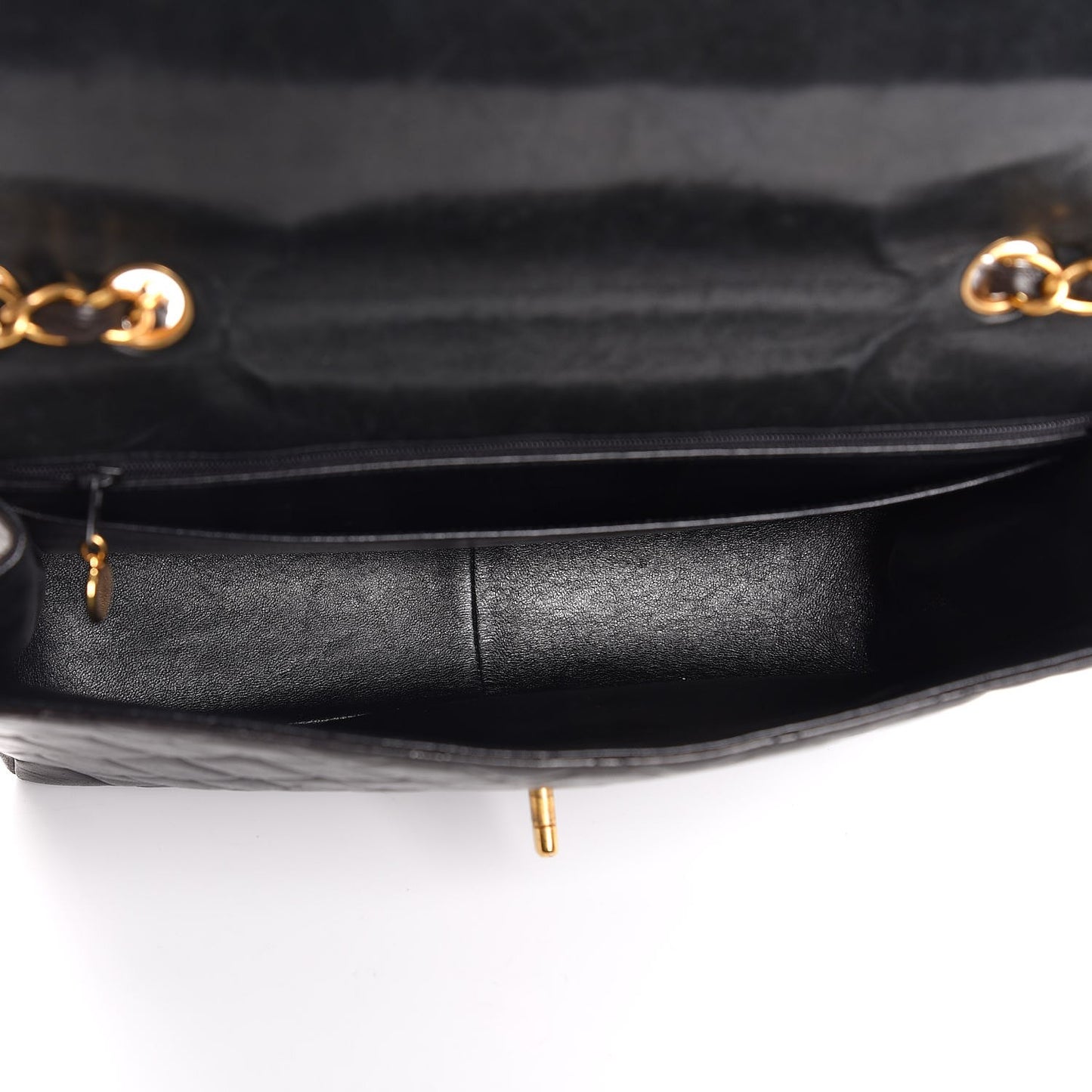 Lambskin Quilted Jumbo Single Flap Black
