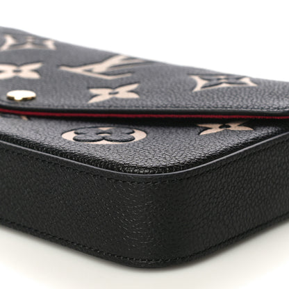 Louis Vuitton Empreinte Monogram Giant Felicie Pochette Black Beige 11 of 12