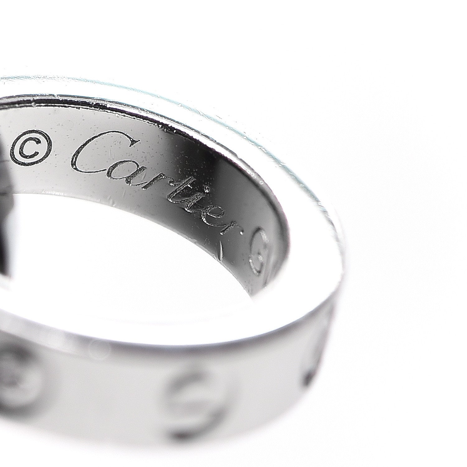 Cartier 18K White Gold Ceramic 4 Diamond LOVE Cord Bracelet Black 3 of 4