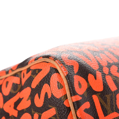 Louis Vuitton Monogram Graffiti Speedy 30 Orange 8 of 12