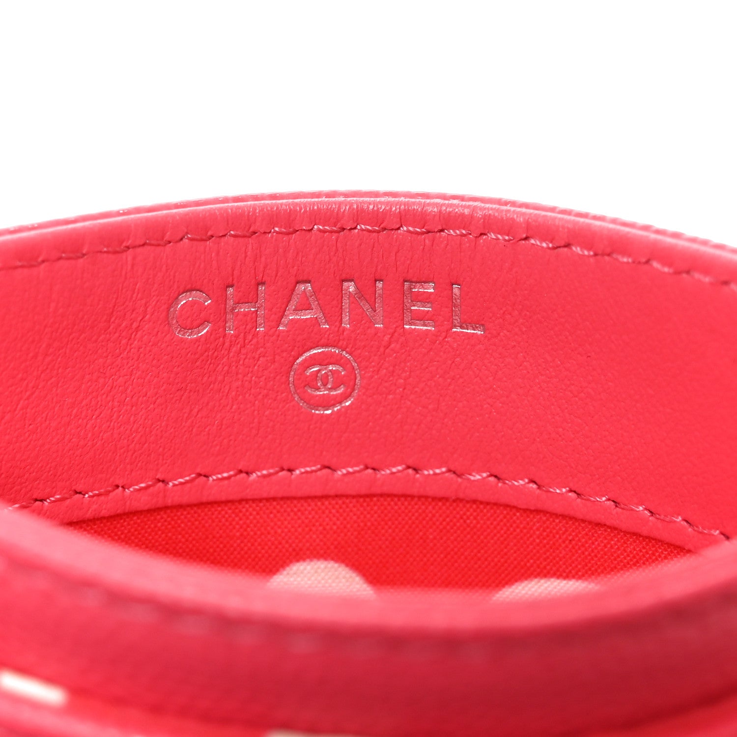 Chanel Caviar Quilted CC Logo Card Holder Pink 6 of 9