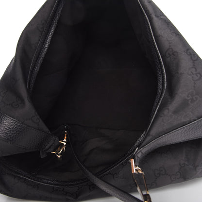 Gucci Nylon Monogram Oversized Overnight Bag Black 5 of 9