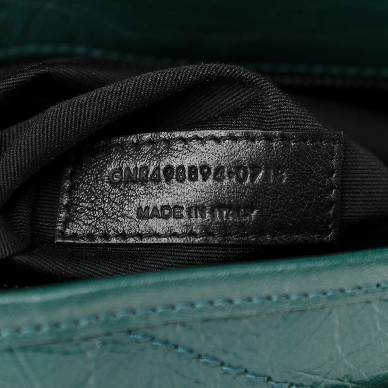 Saint Laurent Crinkled Calfskin Matelasse Monogram Medium Niki Chain Satchel Peacock Green 9 of 10