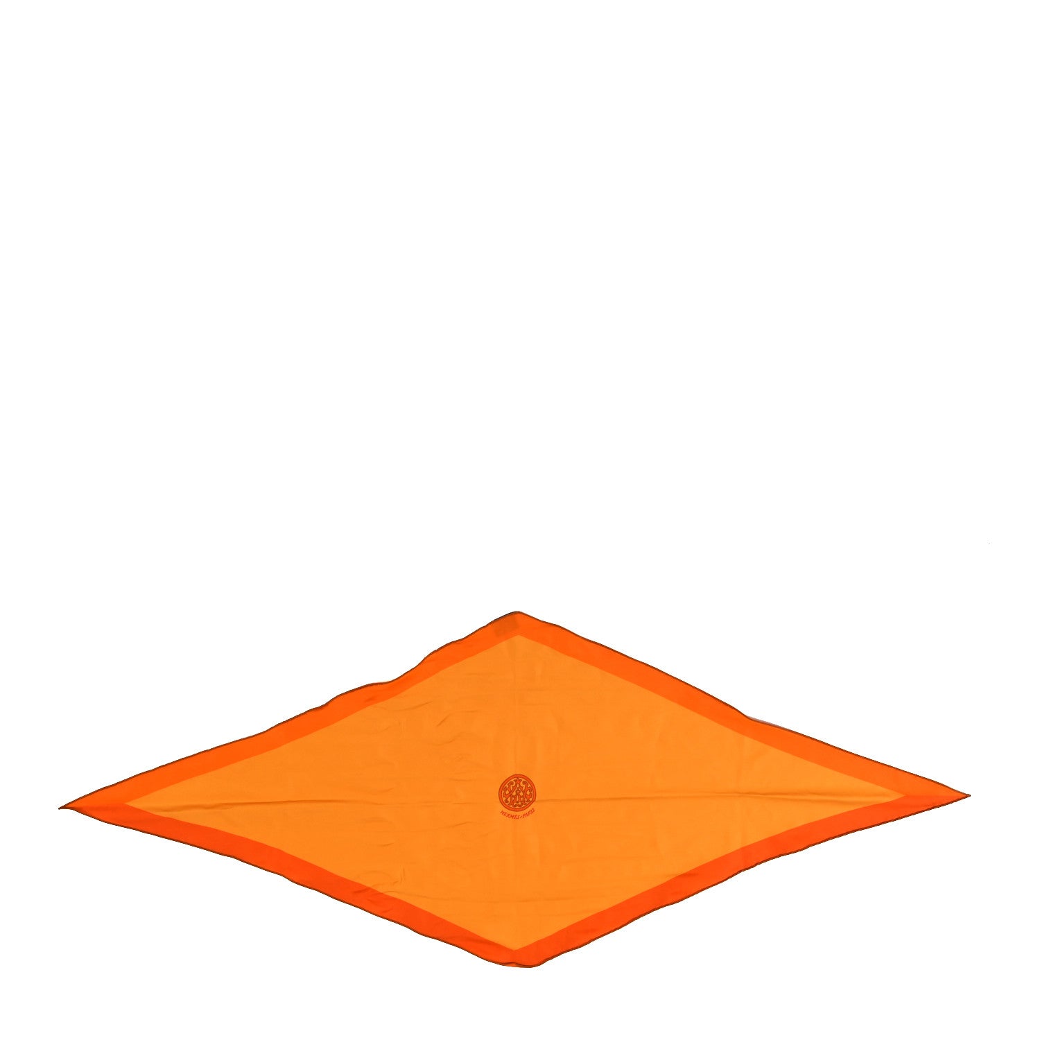 Hermes Silk Blason Losange Scarf Mangue Orange 1 of 3