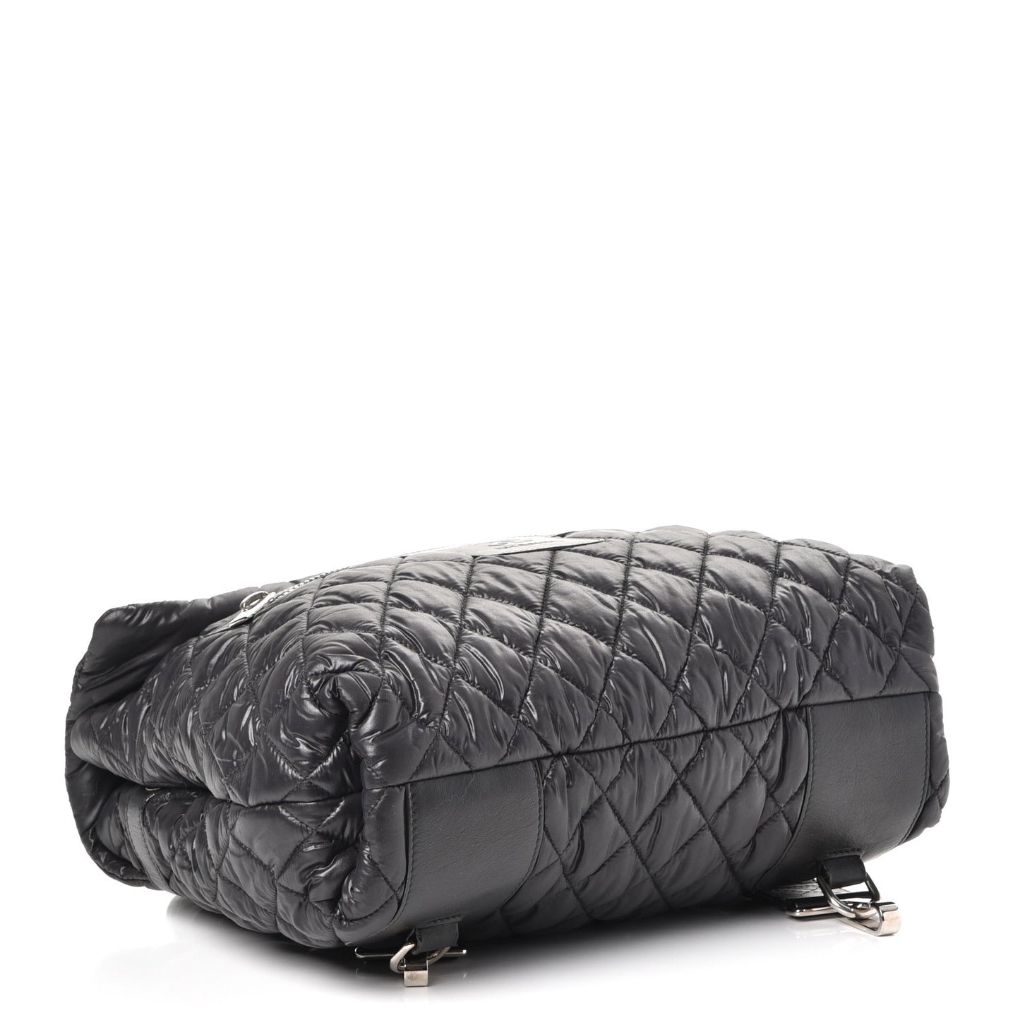 Nylon Quilted Coco Cocoon Backpack Black