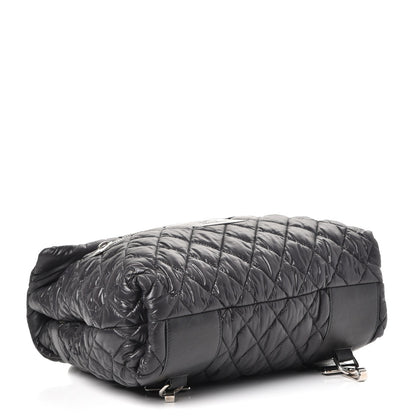 Chanel Nylon Quilted Coco Cocoon Backpack Black 4 of 8