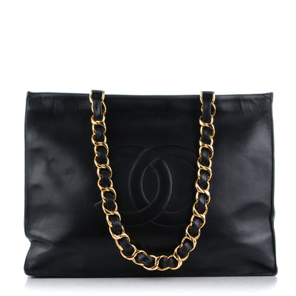 Chanel Lambskin CC Tote Black 1 of 9