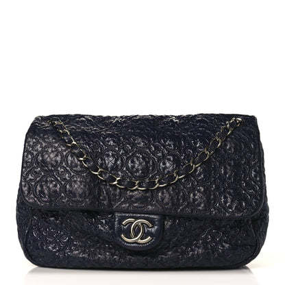 Chanel Vinyl Rock In Moscow Single Flap Navy 1 of 8