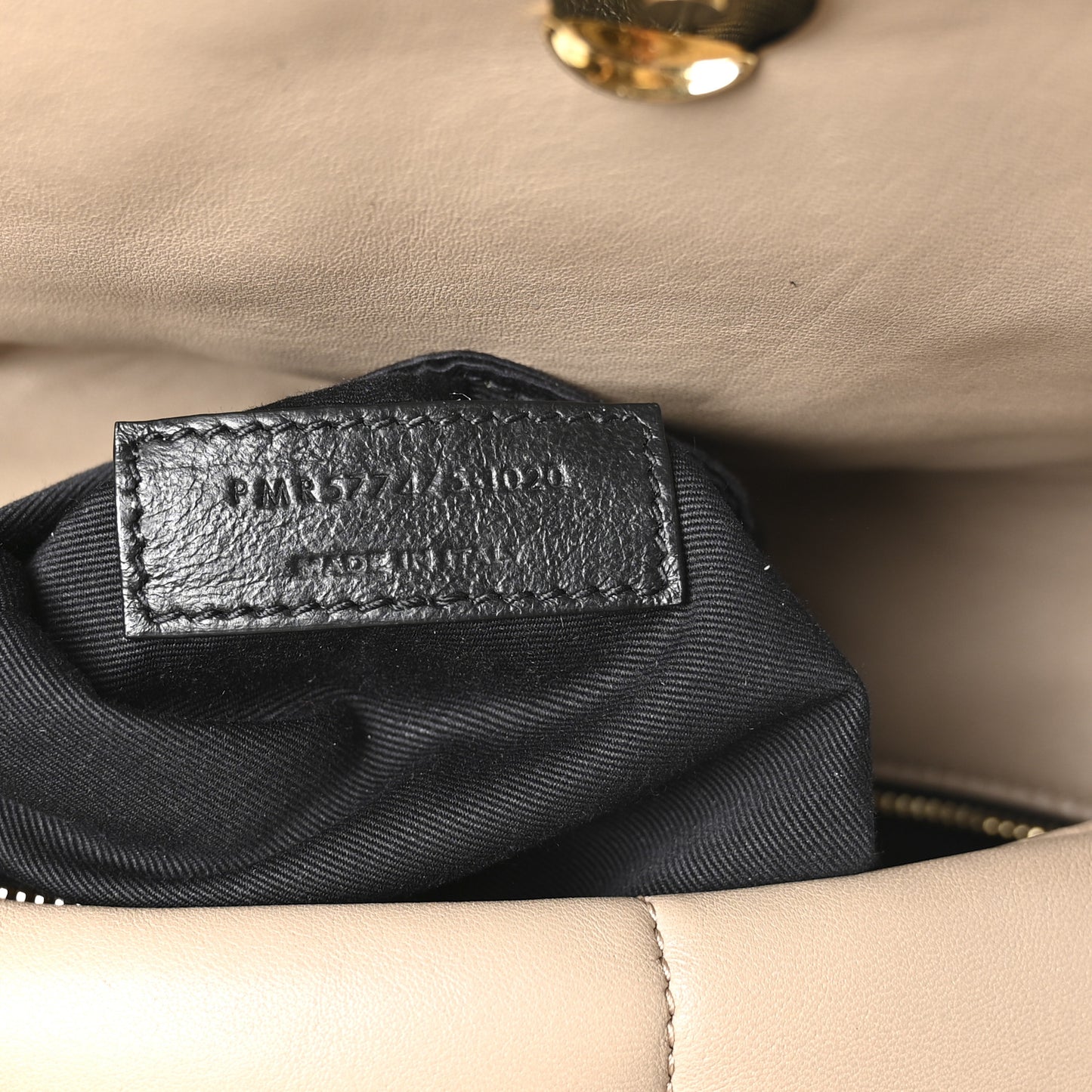 Lambskin Quilted Medium Loulou Puffer Monogram Chain Satchel Dark Beige