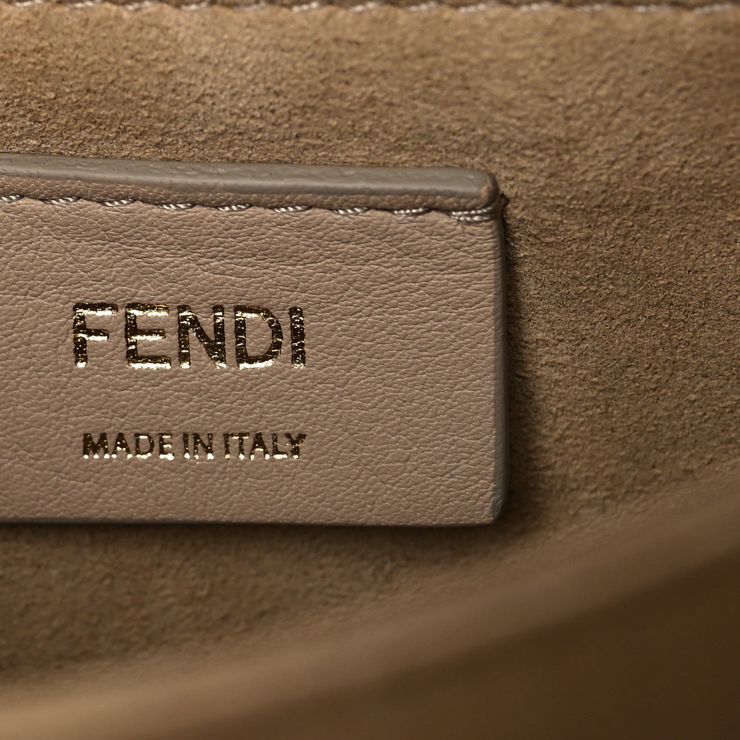 Fendi Vitello Liberty Bi-Color FF 1974 Embossed Small Kan U Shoulder Bag Maya Black 6 of 10