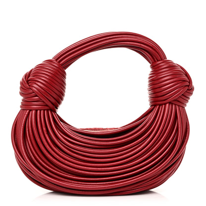 Bottega Veneta Nappa Mini Tubular Double Knot Dark Red 1 of 9