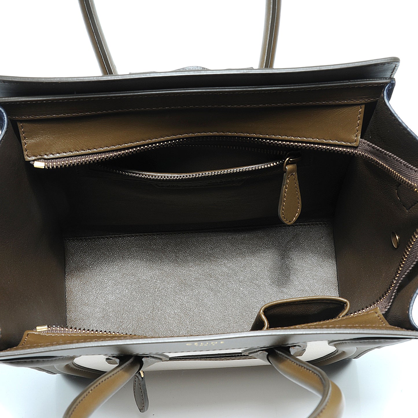 Drummed Leather Micro Tri-Color Luggage