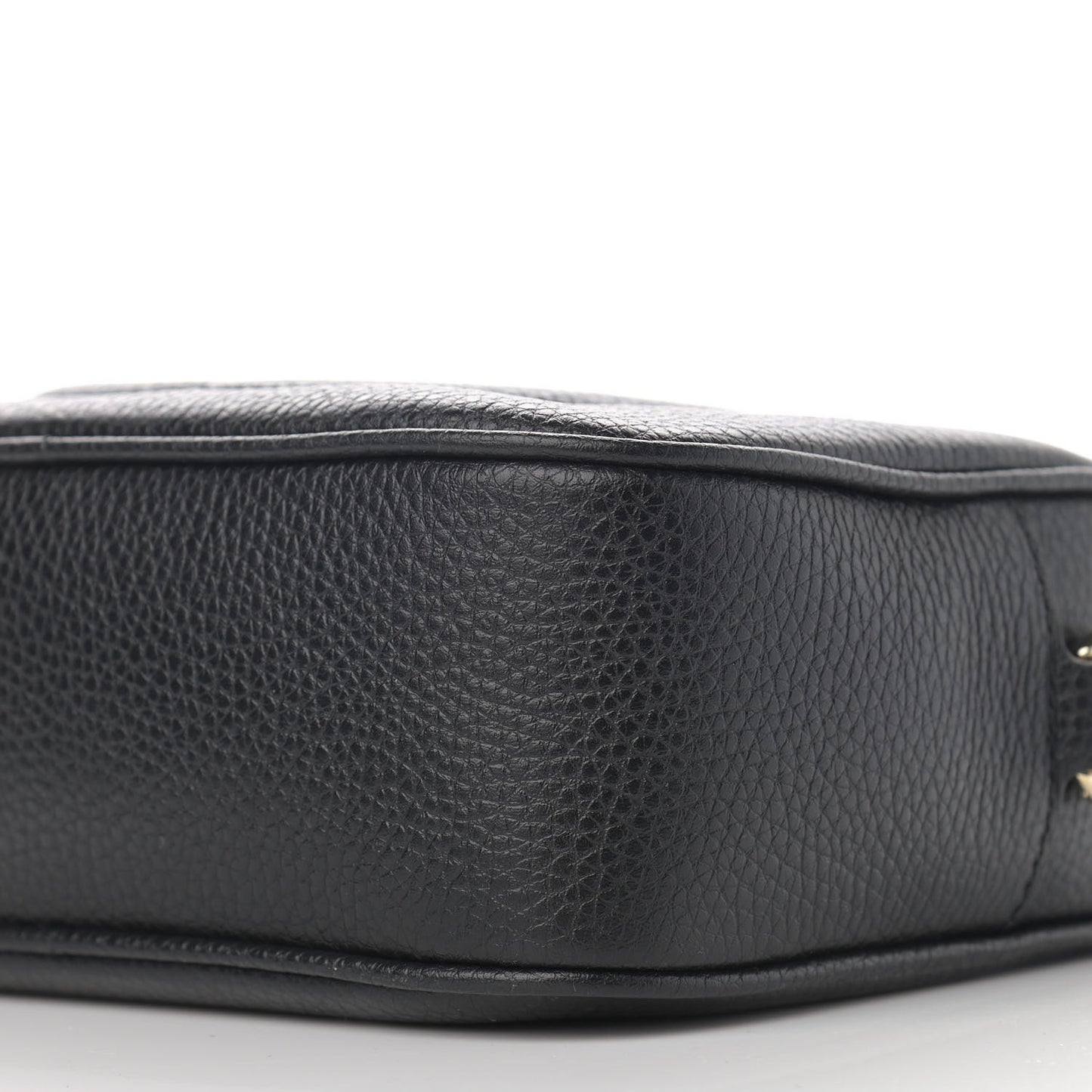 Pebbled Calfskin Small Soho Disco Bag Black