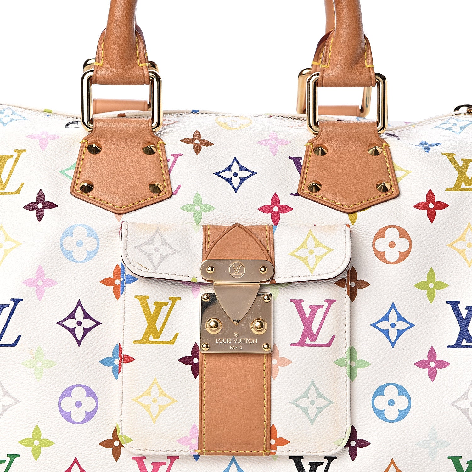 Louis Vuitton Monogram Multicolor Speedy 30 White 7 of 9