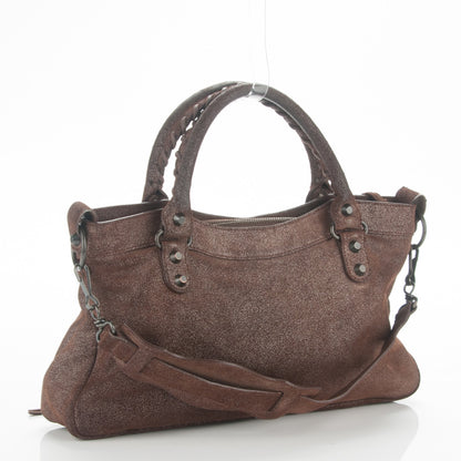 Balenciaga Metallic Craquele Calfskin Classic Hardware First Bronze 3 of 7