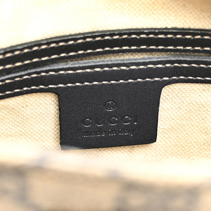 Gucci GG Supreme Monogram Small Flat Side Zip Messenger Bag Beige Blue 6 of 10