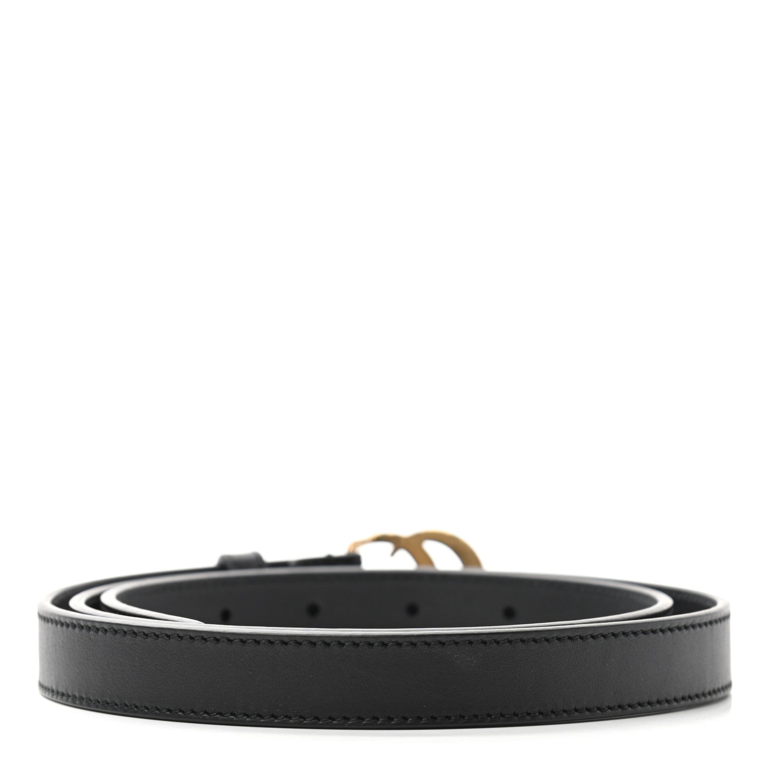 Gucci Calfskin Double G 20mm Belt 95 38 Black 2 of 6