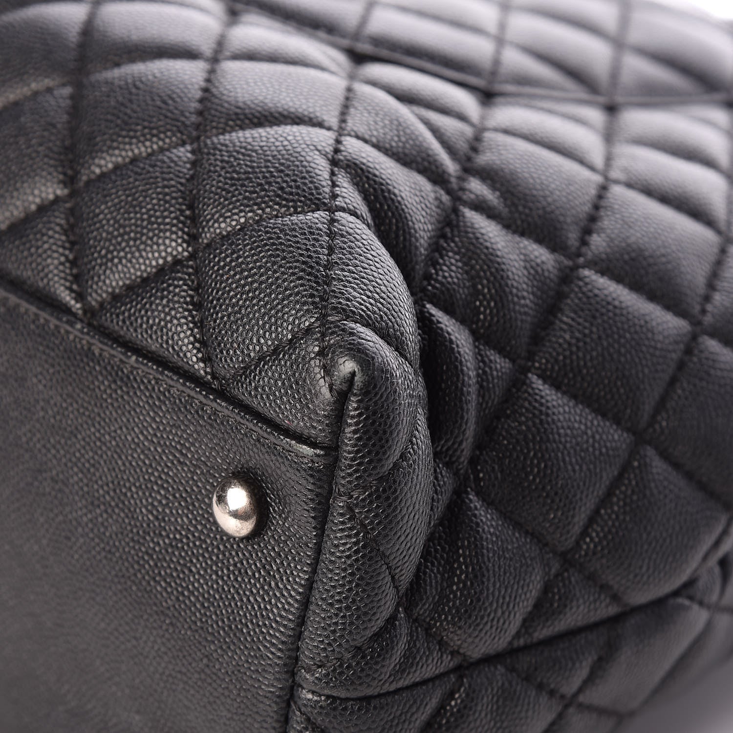 Chanel Caviar Quilted Large Coco Handle Flap Grey 12 of 12