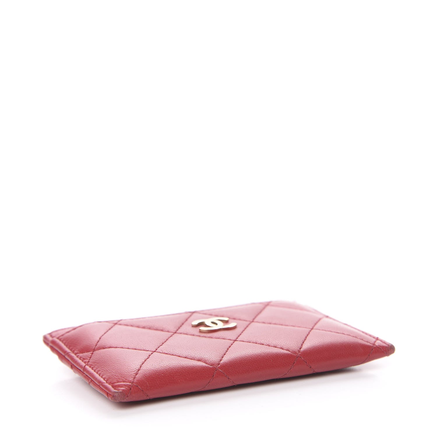 Chanel Lambskin Quilted Card Holder Red 4 of 12