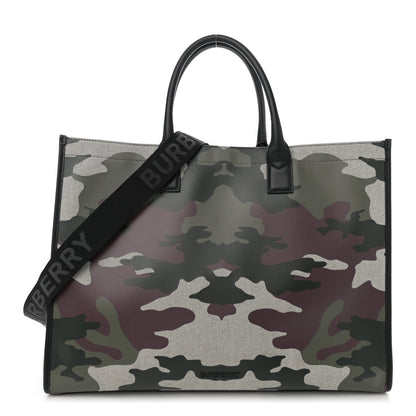 Burberry Canvas Denny Camouflage Tote Multicolor 1 of 11
