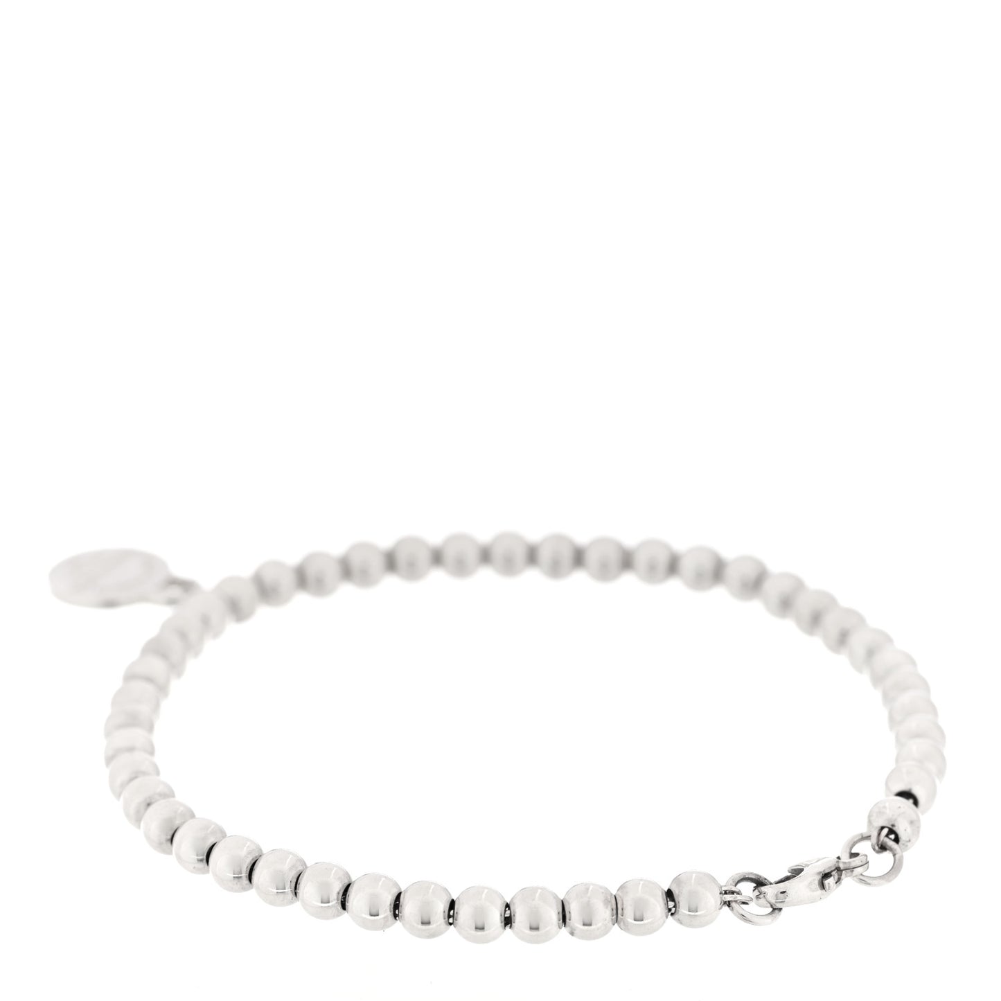 Sterling Silver 4mm Return To Tiffany Round Tag Bead Bracelet