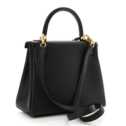 Hermes Togo Kelly Retourne 25 Black 3 of 11
