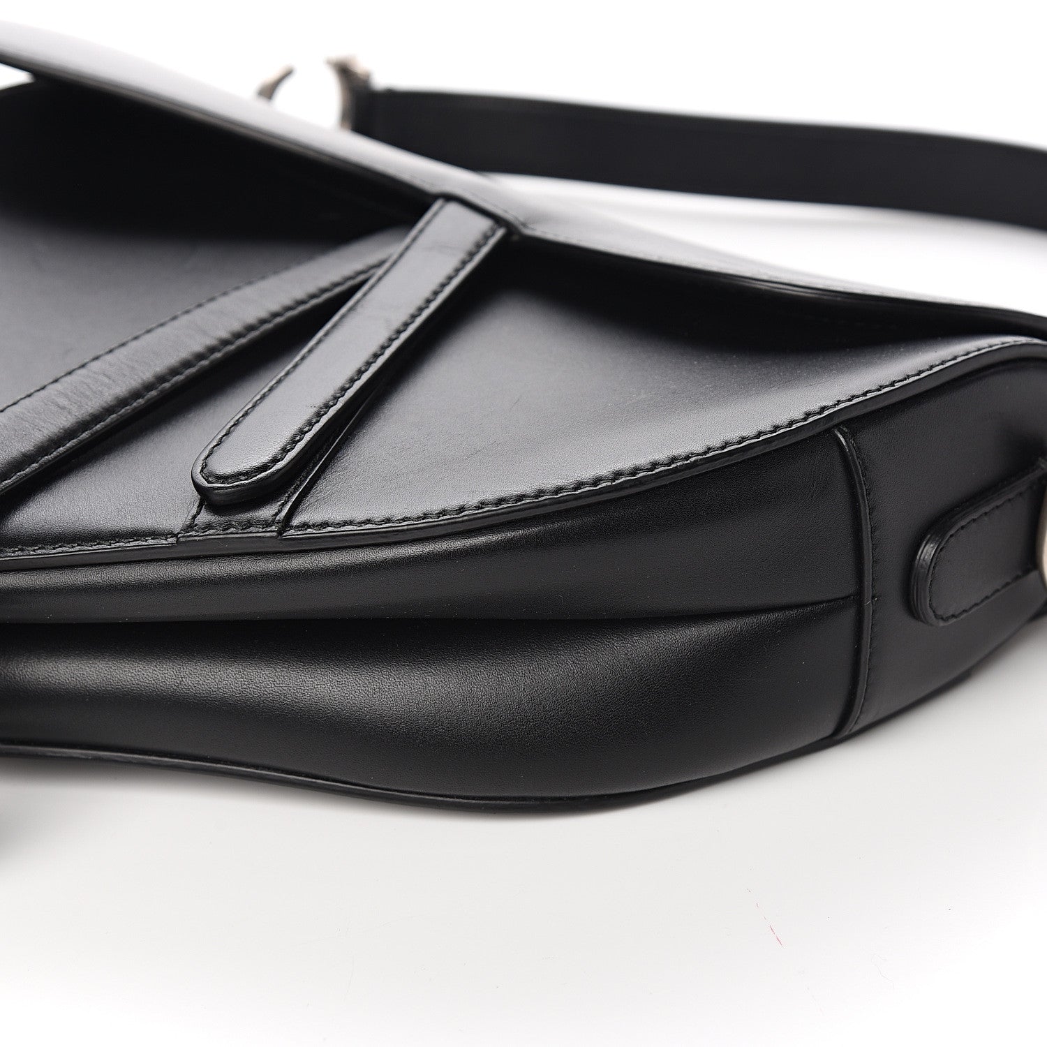 Christian Dior Calfskin Saddle Bag Black 8 of 11