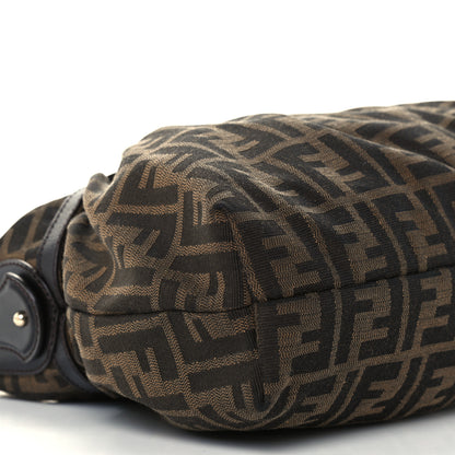 Fendi Zucca Cuoio Lucido Chef Hobo Tobacco Moro 9 of 10
