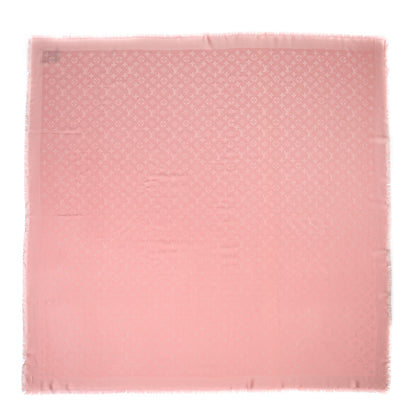 Louis Vuitton Silk Wool Monogram Denim Shawl Pink 1 of 4