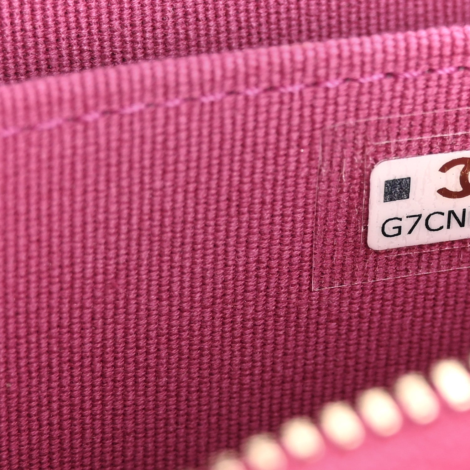 Chanel Caviar Quilted Zip Card Holder Fuchsia 7 of 8