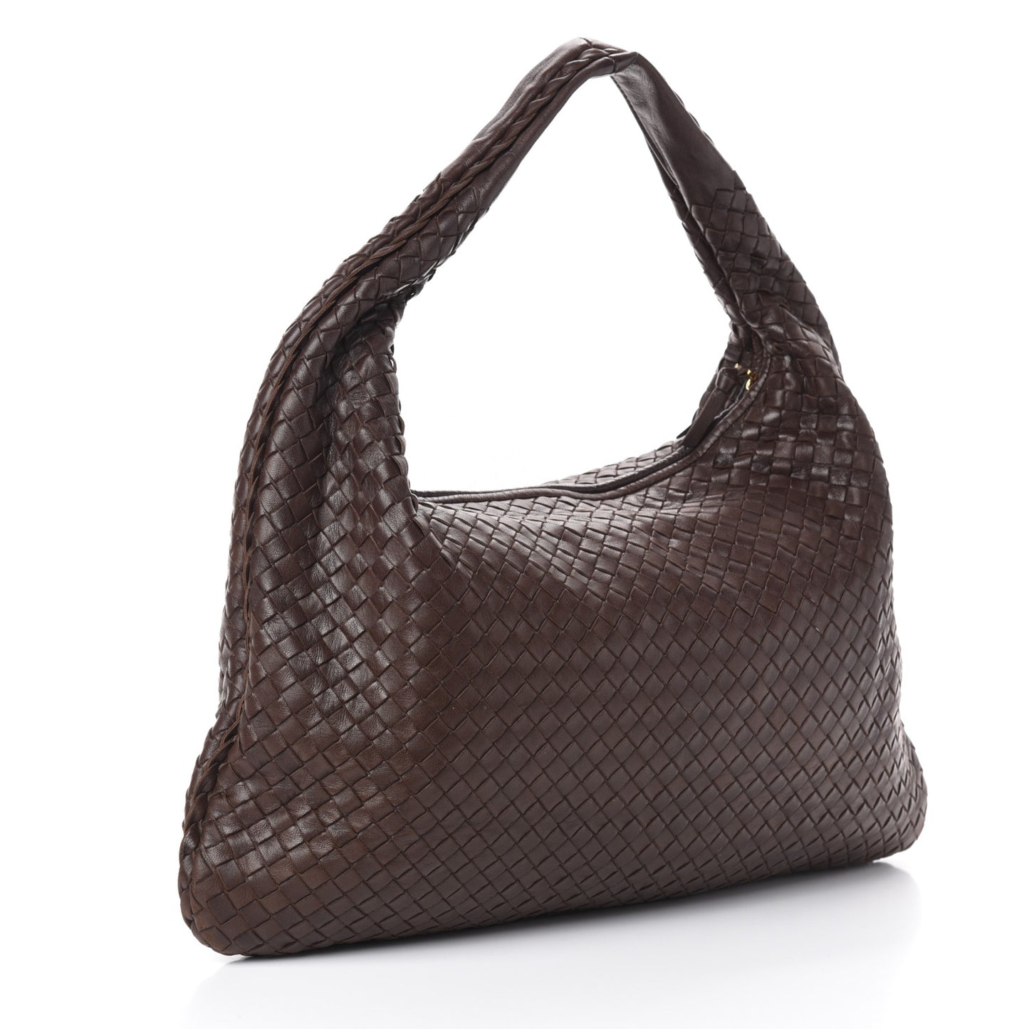 Nappa Intrecciato Large Veneta Hobo Ebano