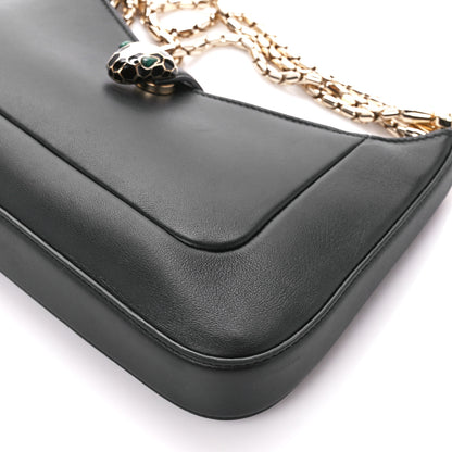 Bulgari Calfskin Serpenti Baia Shoulder Bag Black 13 of 15