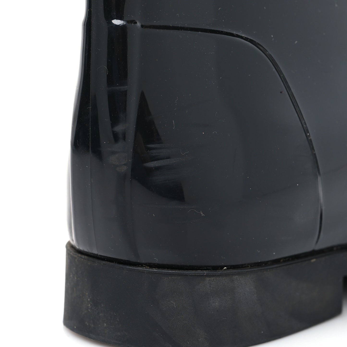 Rubber Embossed Monogram Drops High Rain Boots 37 Black