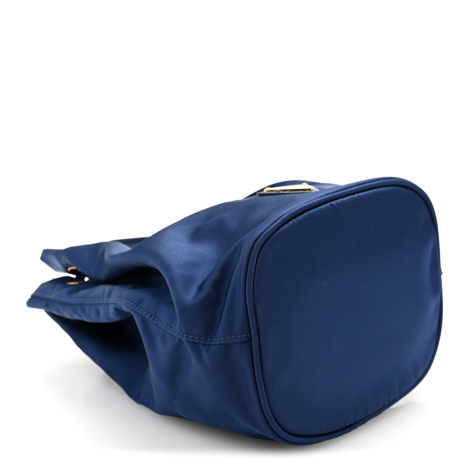 Prada Saffiano Tessuto Nylon Bucket Wristlet Royal 4 of 9